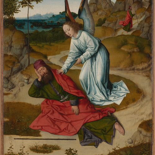 Laatste Avondmaal (rechter zijluik: Elias en de engel)