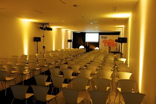 Lobby klaar voor presentatie