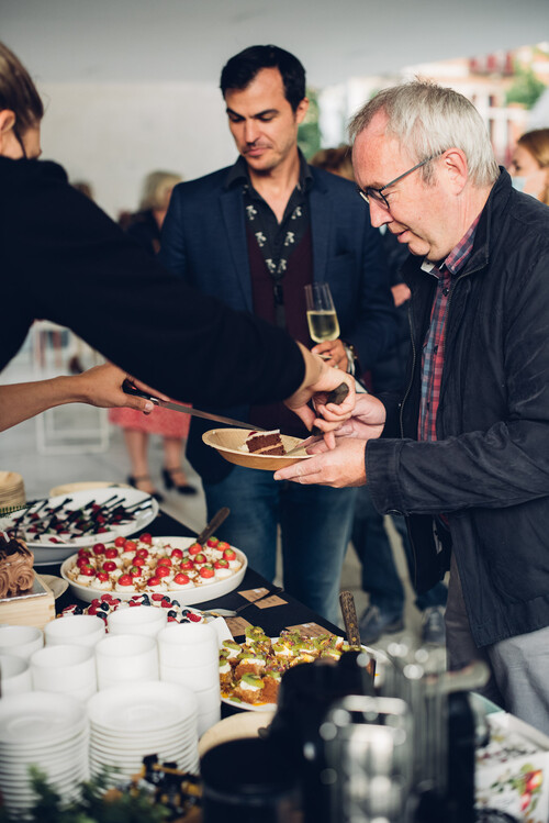 Receptie op publieksterras