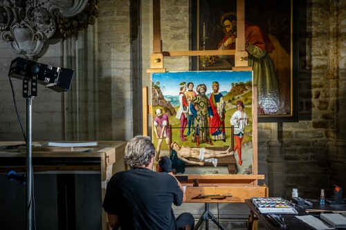 David Lainé restaureert 'De Marteling van de Heilige Erasmus'