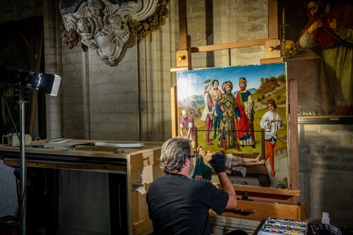 David Lainé restaureert 'De Marteling van de Heilige Erasmus'