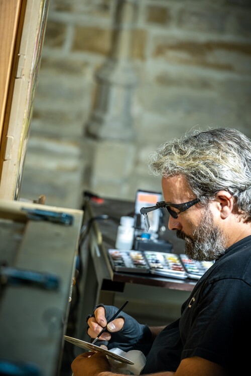 David Lainé restaureert 'De Marteling van de Heilige Erasmus'