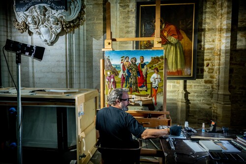 David Lainé restaureert 'De Marteling van de Heilige Erasmus'