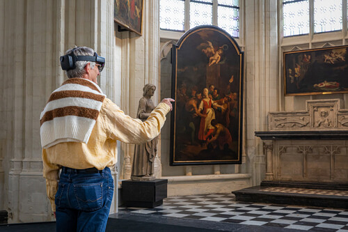 Zaalzicht 'Tussen Hemel en Aarde - Beleef Het Laatste Avondmaal van Bouts', 2020, M Leuven