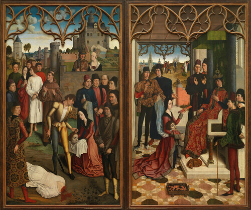 Dieric Bouts, 'The justice of Emperor Otto III: 'The martyrdom of the innocent count & The trial by fire', c. 1473-1475