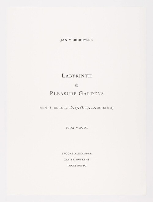 Labyrinth & Pleasure Gardens, Jan Vercruysse, 1994, Cera-collectie bij M Leuven, foto: Jan Vercruysse Foundation