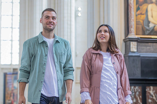 Leerlingen secundair onderwijs in de Sint-Pieterskerk