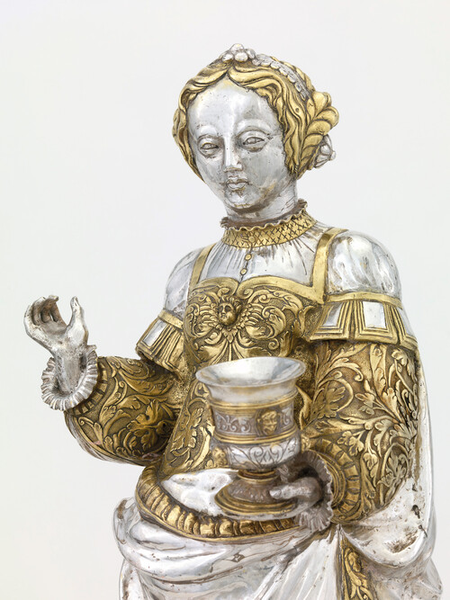 Reliekbeeld van de heilige Maria Magdalena (detail), Meester IN / NI, Leuven, ca. 1550, Collectie M Leuven / Sint-Pieterskerk