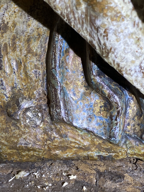 Detailfoto van het Passieretabel in museum M Leuven