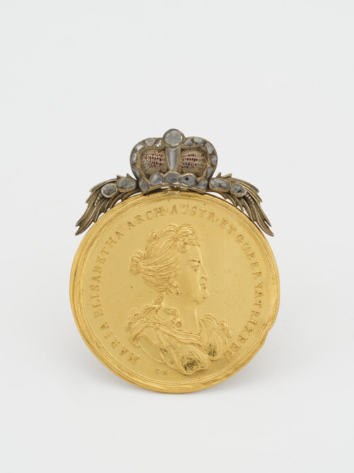 Johann Christoph Kemnitz, Penning met Aartshertogin Maria-Elisabeth van Oostenrijk (1680-1741), 1741, collectie M Leuven