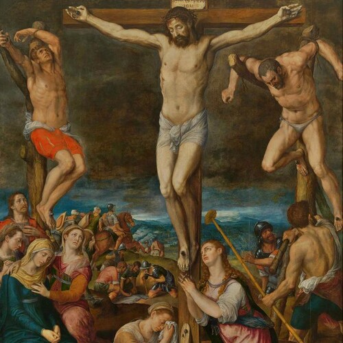 Triptiek met de calvarie, Michiel Coxcie, M Leuven