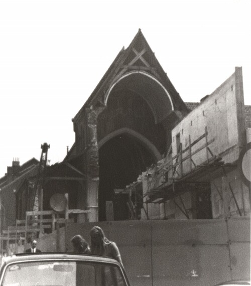 De afbraak van de kerk in 1970
