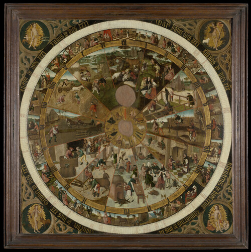‘Uur- en kalenderwijzerplaat’, Brabant, ca. 1500, M Leuven