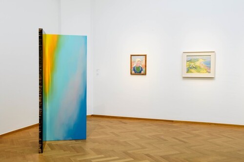 Zaalzicht Rondom Mondriaan in Kunstmuseum Den Haag