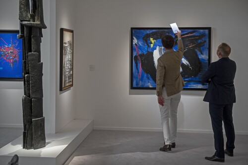 Bezoekers op BRAFA Art Fair