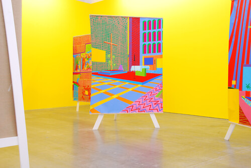 Leen Voet, zaalzicht ‘Sint-Rita’ in ‘Un Scene III’, Wiels, Brussel, 2015