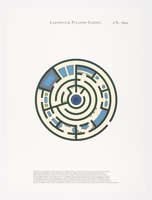 ‘Labyrinth & Pleasure Gardens, n°6’, 1994, Jan Vercruysse, Cera-collectie bij M Leuven © Courtesy Jan Vercruysse Foundation