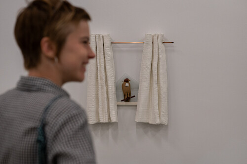Kunstenaar in tentoonstellingszalen