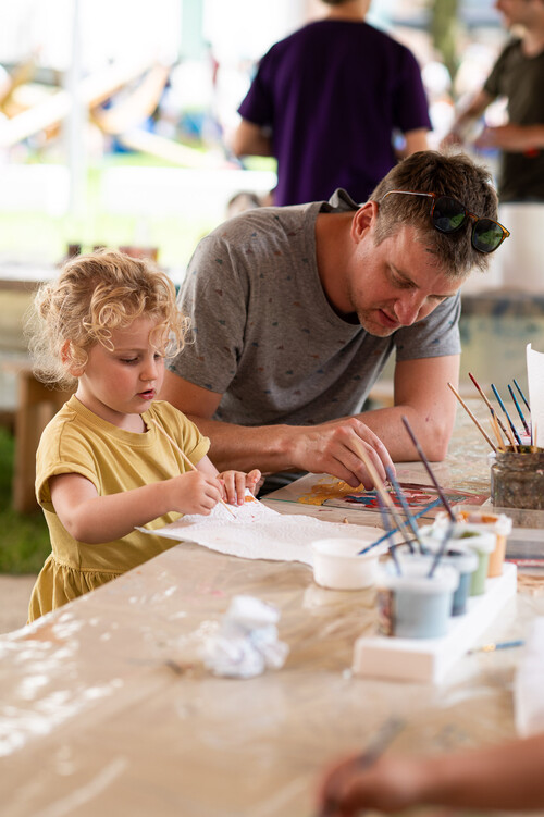 Familieworkshop portret op glas maken