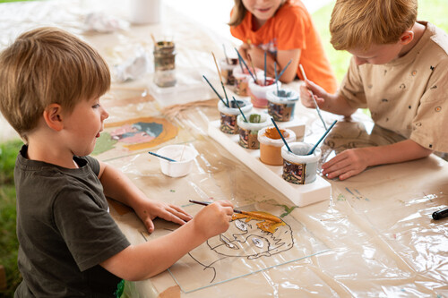 Familieworkshop portret op glas maken