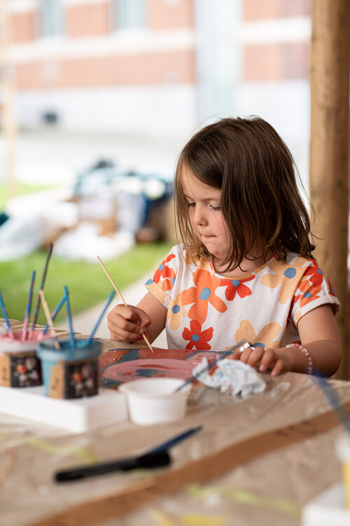 Familieworkshop portret op glas maken