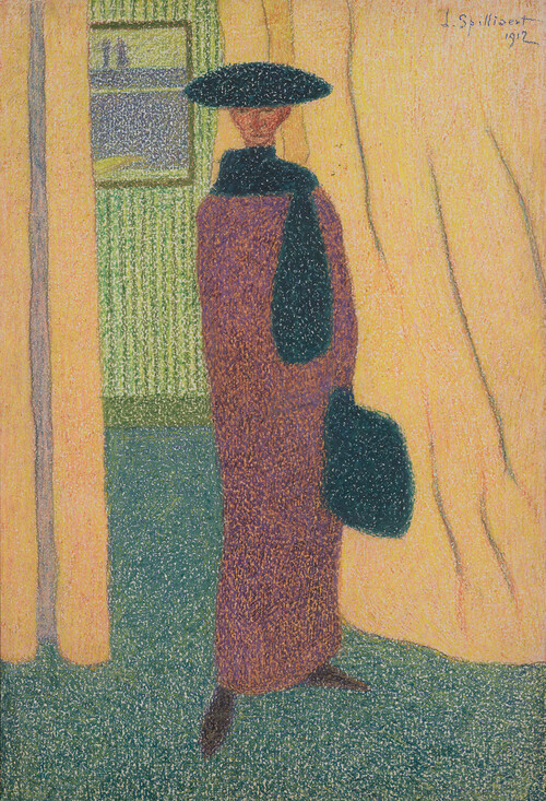 ‘Vrouw op een tentoonstelling’, Léon Spilliaert, 1912