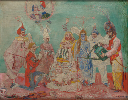 Mascarade, James Ensor, 1891, Prêt à long terme collection particulière Belgique, photo : Cedric Verhelst pour M Leuven
