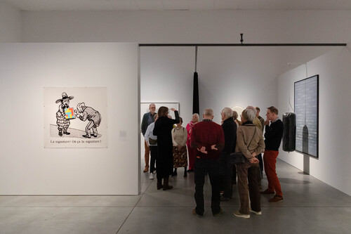 M-bassadeurs in de tentoonstelling 'Alias' in M Leuven